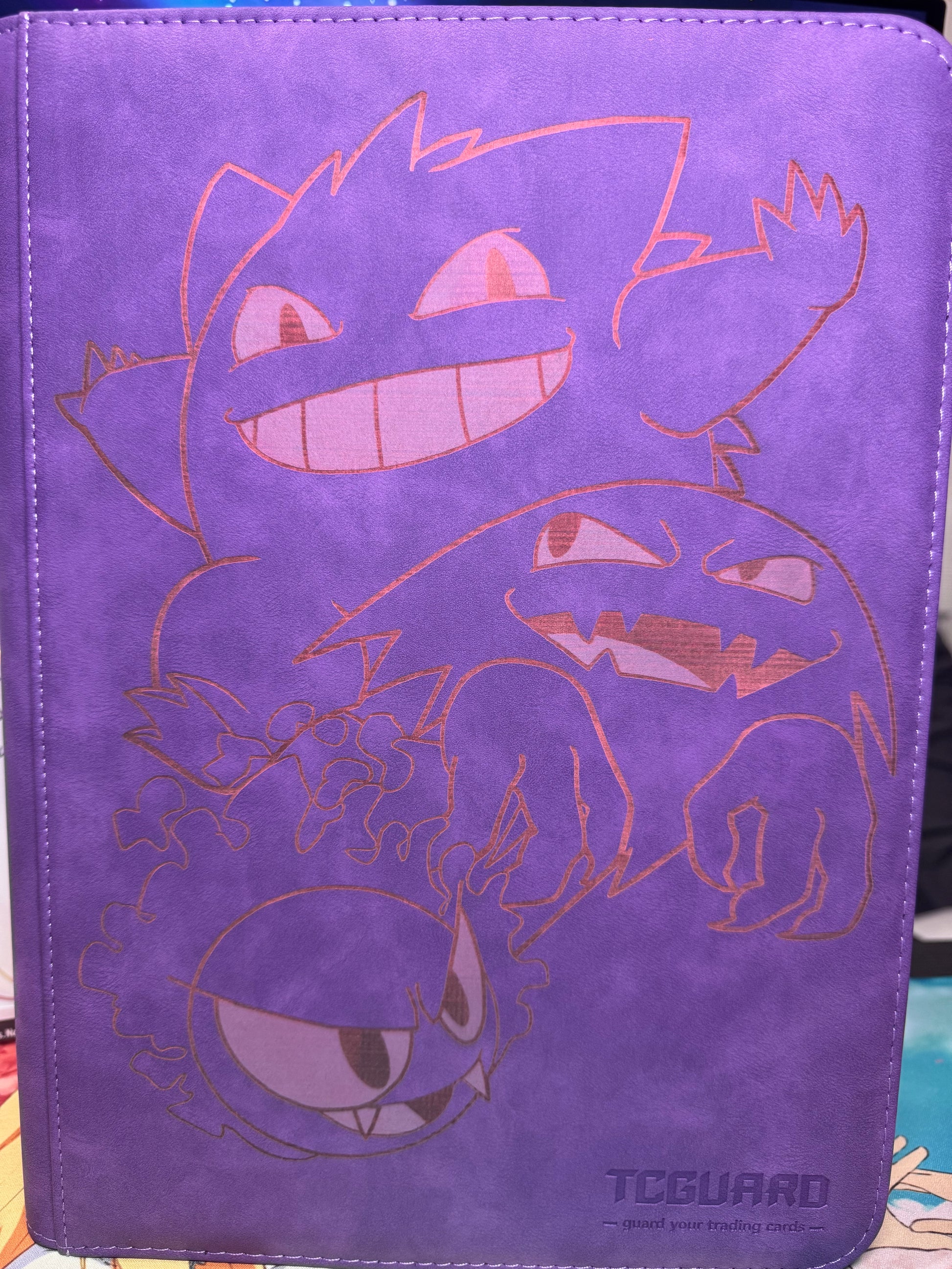 Gengar Evolution Line Binder - Purple Tilted Rips Gengar Evolution Line Binder - Purple Tilted Rips